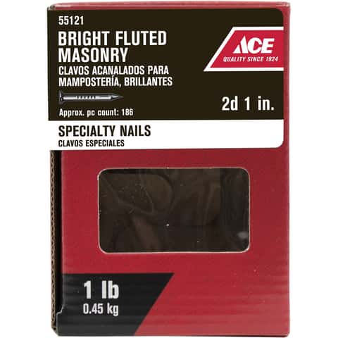Ace 3/4 in. Masonry Bright Steel Nail Flat Head 1 lb