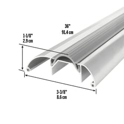 M-D BUILDING PRODUCTS 1.125 in. H X 3.375 in. W X 36 in. L Aluminum/Vinyl High Boy Threshold Silver