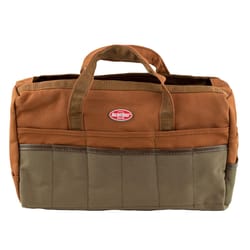 Bucket Boss 6 in. W X 10.5 in. H Canvas Tool Bag 30 pocket Brown 1 pc