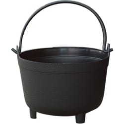 Novelty 7 in. H X 9 in. W X 9 in. D X 9 in. D Plastic Kettles Planter Black