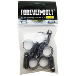 FOREVERBOLT 7/16 in to 25/32 in. SAE 6 Black Hose Clamp Stainless Steel Band