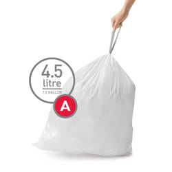 Simplehuman 1.19 gal Trash Can Liners Drawstring 90 pk