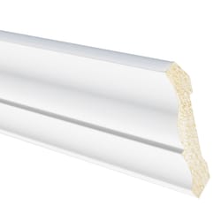 Inteplast Building Products 1/2 in. H X 3-3/16 in. W X 8 ft. L Prefinished White Polystyrene Trim