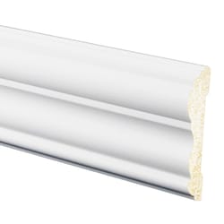 Inteplast Building Products 9/16 in. H X 3-1/16 in. W X 8 ft. L Prefinished Crystal White Polystyren