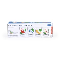 Kikkerland 1 oz Clear Glass Koi Morph Shot Glass Set
