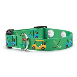 Up Country Green Hole in One Nylon Dog Collar Small