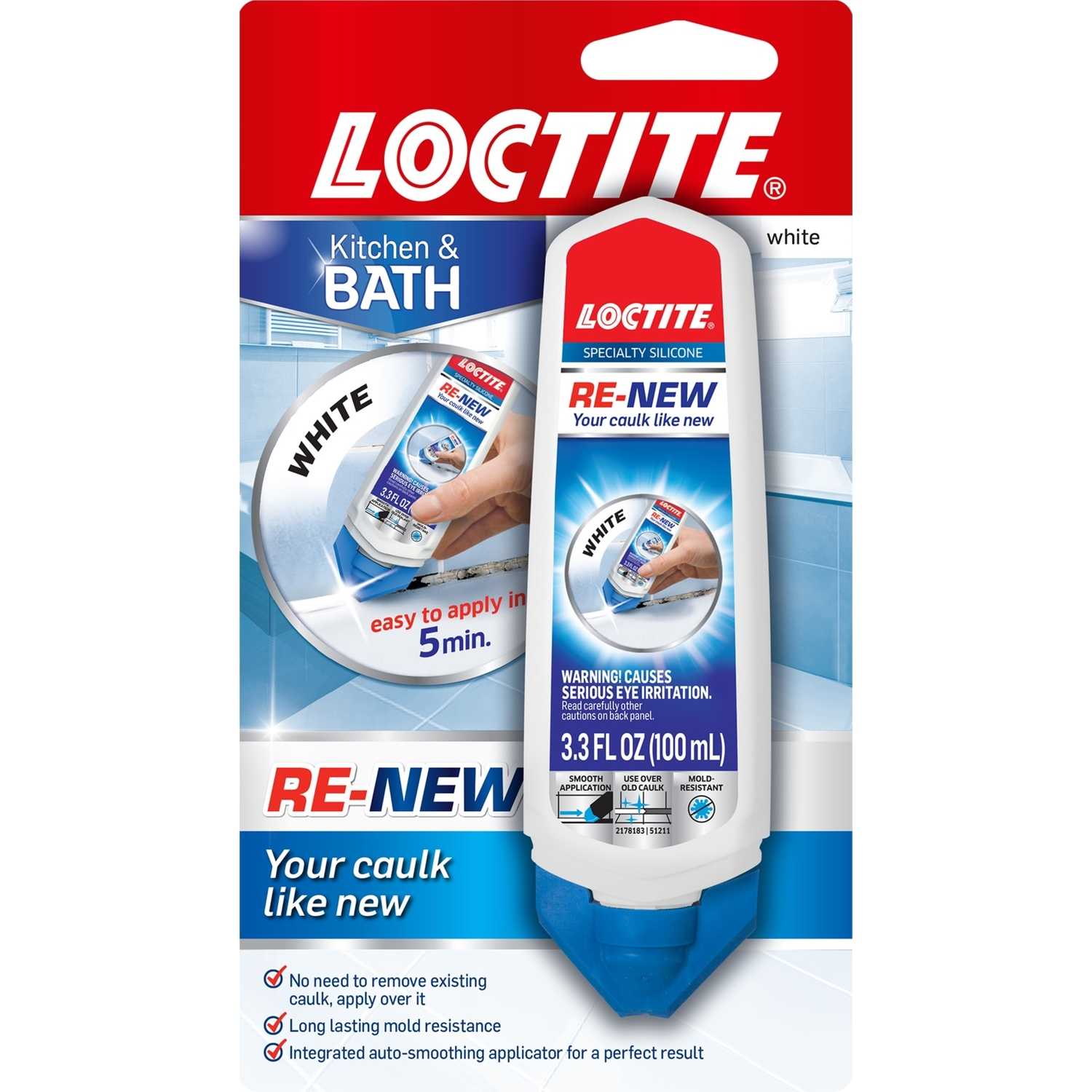 Loctite ReNew White Siloxane Caulk Sealant 3.3 oz. Ace Hardware