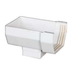 Amerimax 3.5 in. H X 5 in. W X 9 in. L White Vinyl K Gutter Outlet