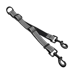 Kurgo Black/Gray Nylon Dog Two Dog Leash Regular