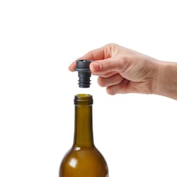 HIC Kitchen Black Plastic Wine Stopper