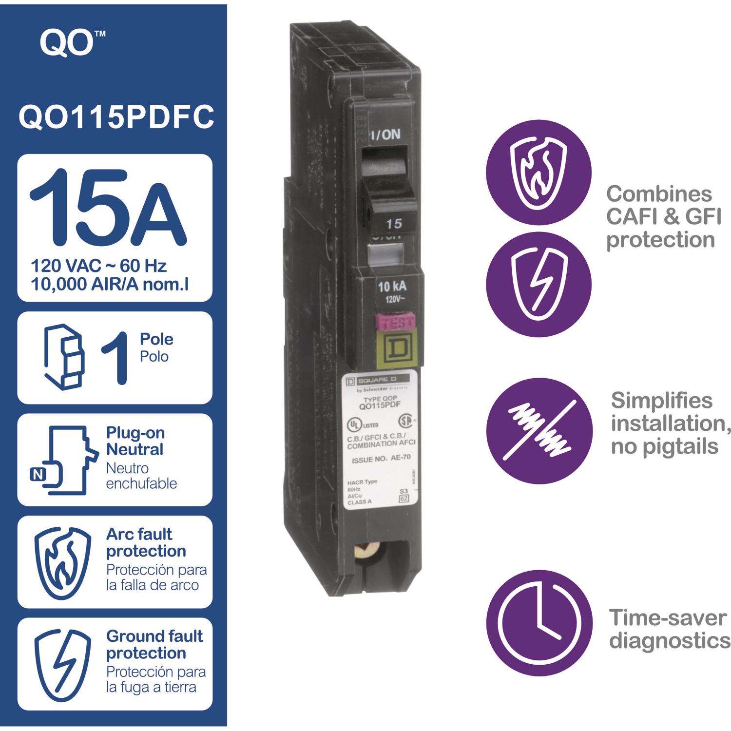 Square D Single Pole 30 Amp QO Plug-On Circuit Breaker