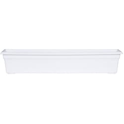 Novelty 6.4 in. H X 29.5 in. W X 8 in. D Plastic Countryside Flower Box White