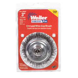 Weiler Vortec Pro 3 in. D X M10 x 1.25 Crimped Steel Crimped Wire Cup Brush 14000 rpm 1 pc