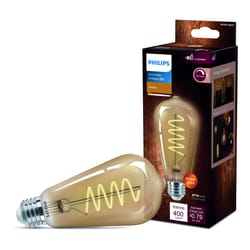 Philips ST19 E26 (Medium) LED Bulb Amber 60 Watt Equivalence 1 pk