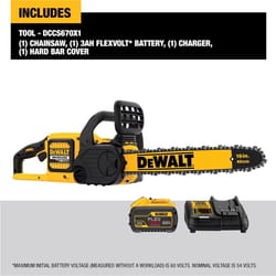DEWALT 60V MAX DCCS670X1	 16 in. 60 V Battery Chainsaw Kit (Battery & Charger)