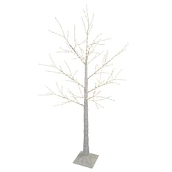 Holiday Bright Lights LED Warm White Lighted Birch Tree 68 in. Yard Decor