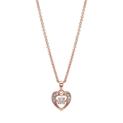 Montana Silversmiths Women's Dancing Heart Heart Rose Gold Necklace Water Resistant