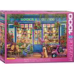 Eurographics Books & Coffee Jigsaw Puzzles Multicolored 1000 pc