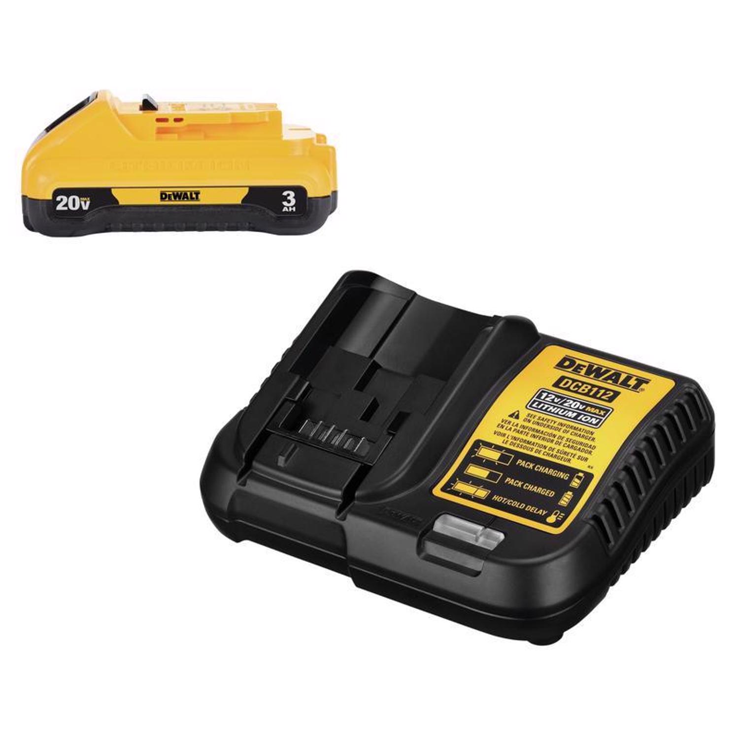 Photos - Power Tool Battery DeWALT 20V MAX DCB230C 3 Ah Lithium-Ion Compact Battery and Charger Starte 