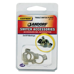 Jandorf Gray Aluminum Toggle Switch Plate 5 pk