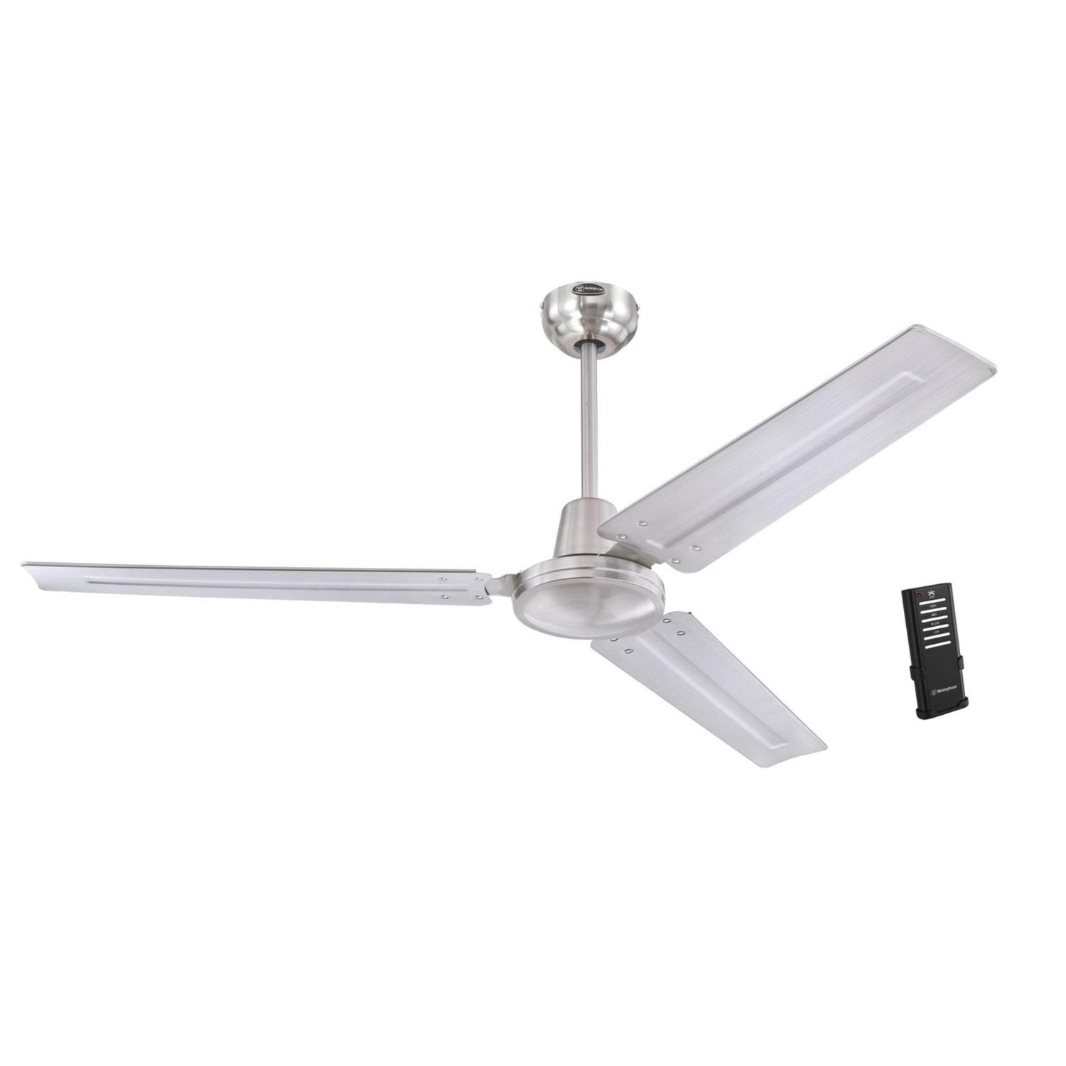 Westinghouse Jax 56 in. Brushed Nickel White Indoor Ceiling Fan Sansujyuku sansujyuku.com