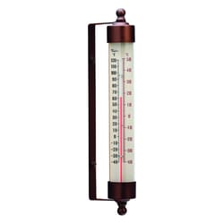 Taylor Classic Thermometer Tempered Glass Bronze 7.5 in.