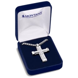 Montana Silversmiths Men's Hero's Belief Cross Silver Necklace