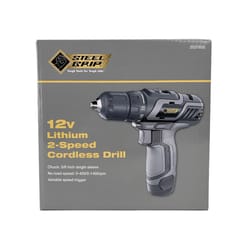 Steel Grip 12V 3/8 in. Brushed Cordless Compact Drill Kit (Battery)