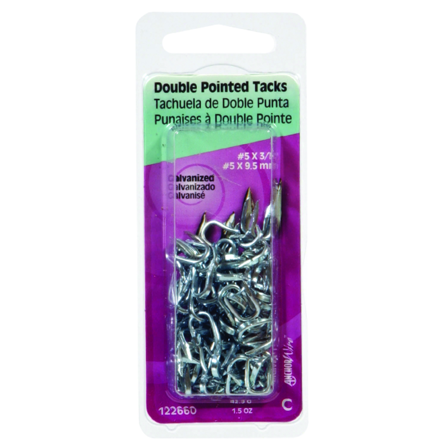 Hillman No. 9 S X 7/16 in. L Galvanized Steel Double Point Tacks 1.25 ...