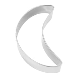 R&M International 3 in. L Crescent Moon Cookie Cutter Silver 1 pc