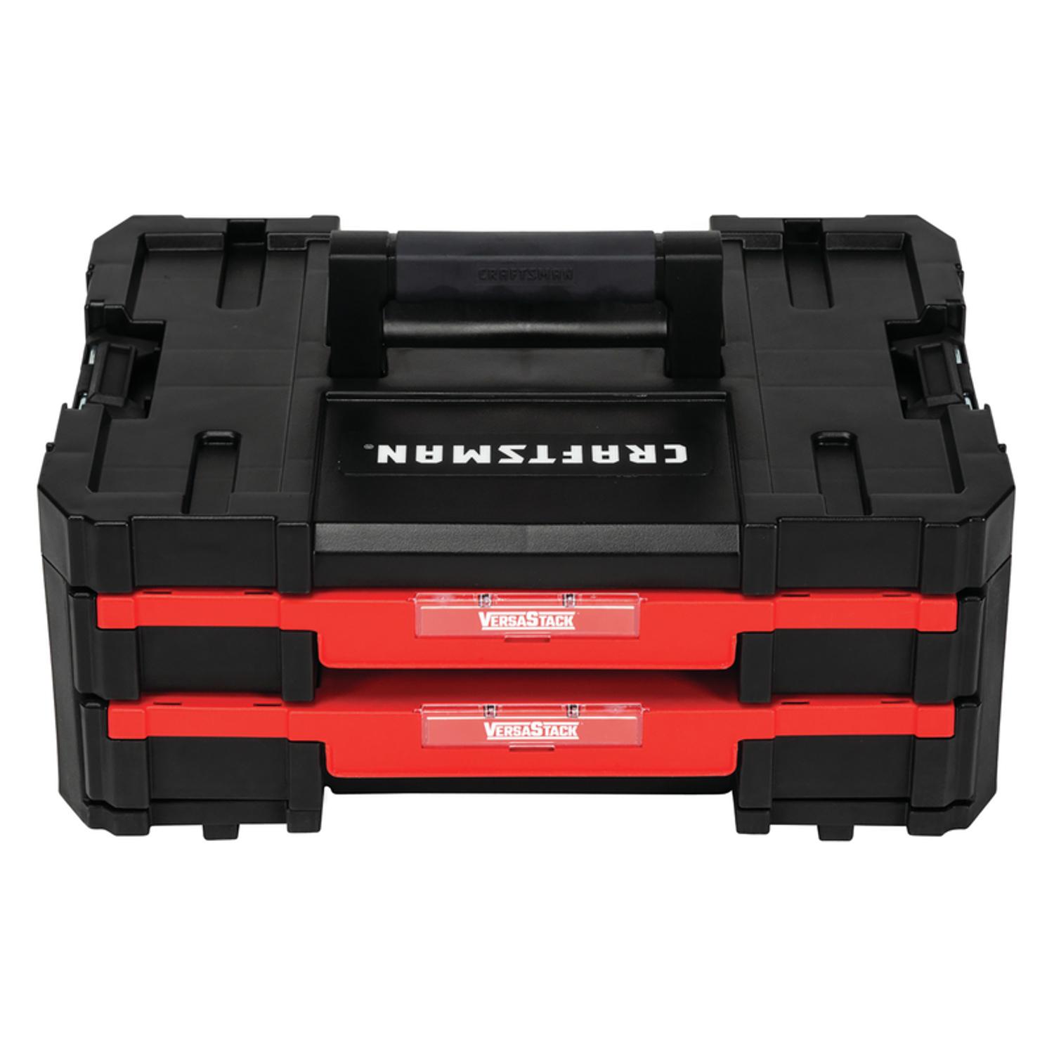 Craftsman VERSASTACK 17 in. 2-Drawer Tool Box 488 cu in Black/Red Sansujyuku sansujyuku.com