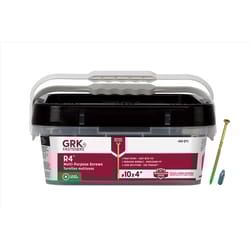 GRK Fasteners R4 No. 10 in. X 4 in. L Star Flat Head W-Cut Multi-Purpose Screws