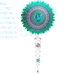 Spinfinity Designs Multi-color Stainless Steel 6.5 in. Crystal Cosmic Mandala Mini Set Outdoor Spinn
