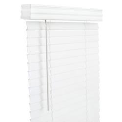 Living Accents Faux Wood 2 in. Blinds 72 in. W X 60 in. H White Cordless