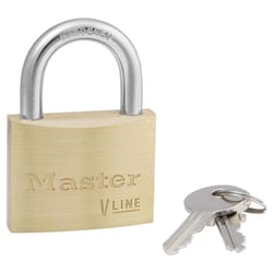 Master Lock 1-7/8 in. W Brass 5-Pin Cylinder Exterior Padlock