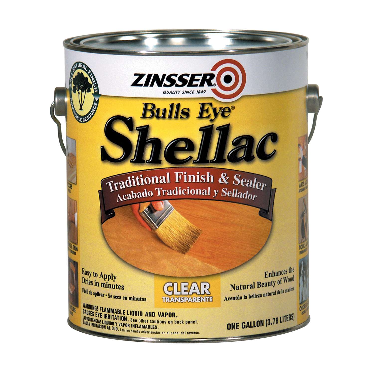 Zinsser Bulls Eye Clear Shellac Finish and Sealer 1 gal Ace Hardware