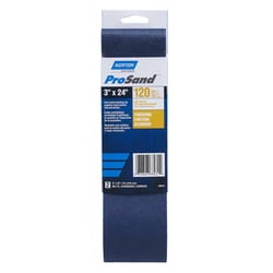 Norton ProSand 24 in. L X 3 in. W Zirconia Alumina Cloth Protable Sanding Belt 120 Grit Medium 2 pk