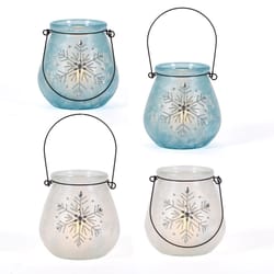 Gerson Assorted Snowflake with Tea Light Luminary 4.3 in.