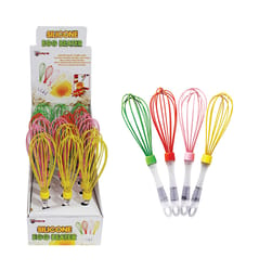 Max Force Assorted Colors Silicone Egg Beater/Wisk