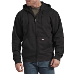 Dickies L Long Sleeve Men's Hooded Black Fleece Zip Hoodie