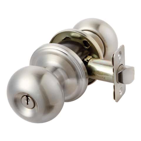 Ace Colonial Satin Nickel Knob and Deadbolt Set ANSI Grade 2 1-3/4 in. Ace Colonial Satin Nickel Knob and Deadbolt Set ANSI Grade 2 1-3/4 in.
