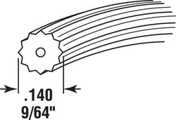 Prime-Line 0.14 in. D X 6000 in. L Screen Spline