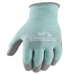 Wells Lamont Cool Max Women's Indoor/Outdoor Dipped Gloves Teal Assorted 1 pair