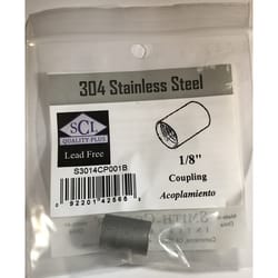 Smith-Cooper 1/8 in. FPT X 1/8 in. D FPT Stainless Steel Coupling