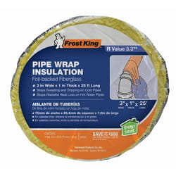 Frost King 3 in. X 25 ft. L Fiberglass/Foil Pipe Insulation