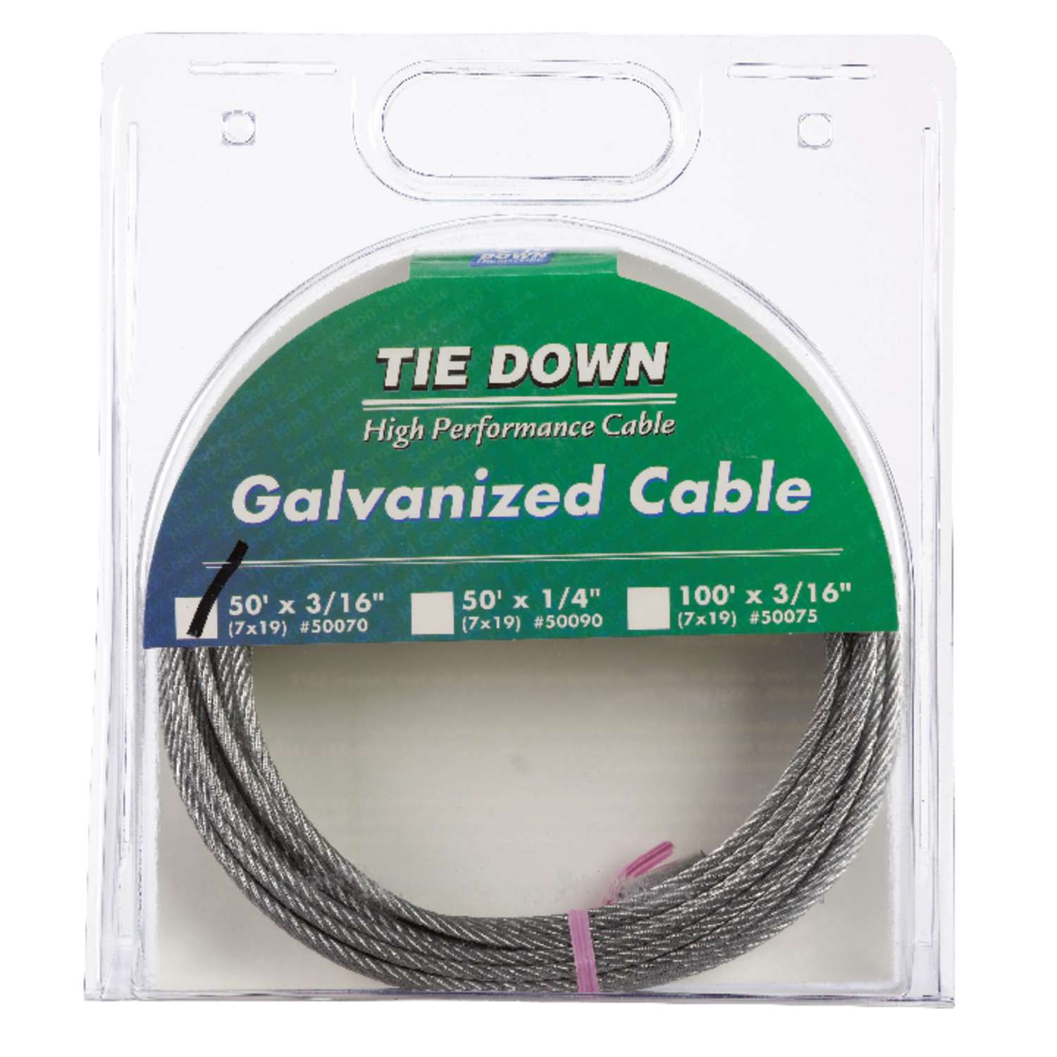 Tie Down Engineering Galvanized Galvanized Steel 3/16 in. D X 50 ft. L