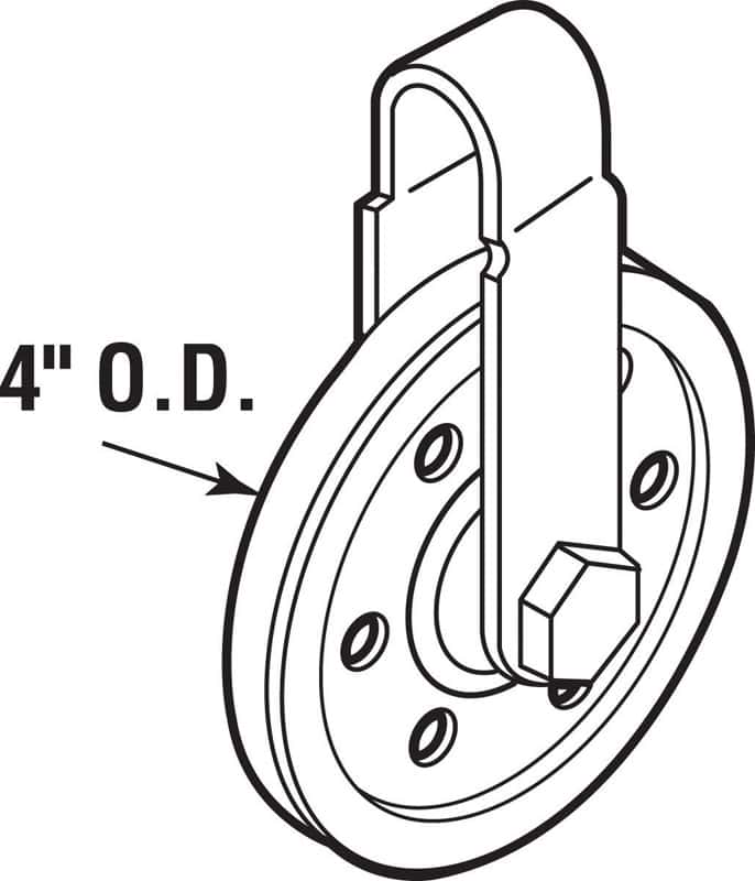 Prime-Line 6 in. W X 12.13 in. L X 4 in. D Steel Pulley Prime-Line 6 in. W X 12.13 in. L X 4 in. D Steel Pulley