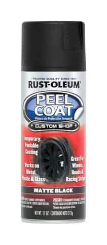 Rust-Oleum Peel Coat Matte Black Spray Paint 11 oz - Ace Hardware