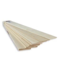 Midwest Products 1/8 in. X 3 in. W X 24 in. L Basswood Sheet #2/BTR Premium Grade