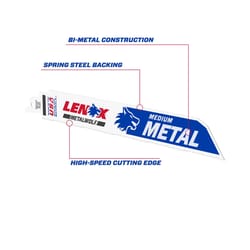 Lenox METALWOLF 9 in. Bi-Metal WAVE EDGE Reciprocating Saw Blade 18 TPI 5 pk